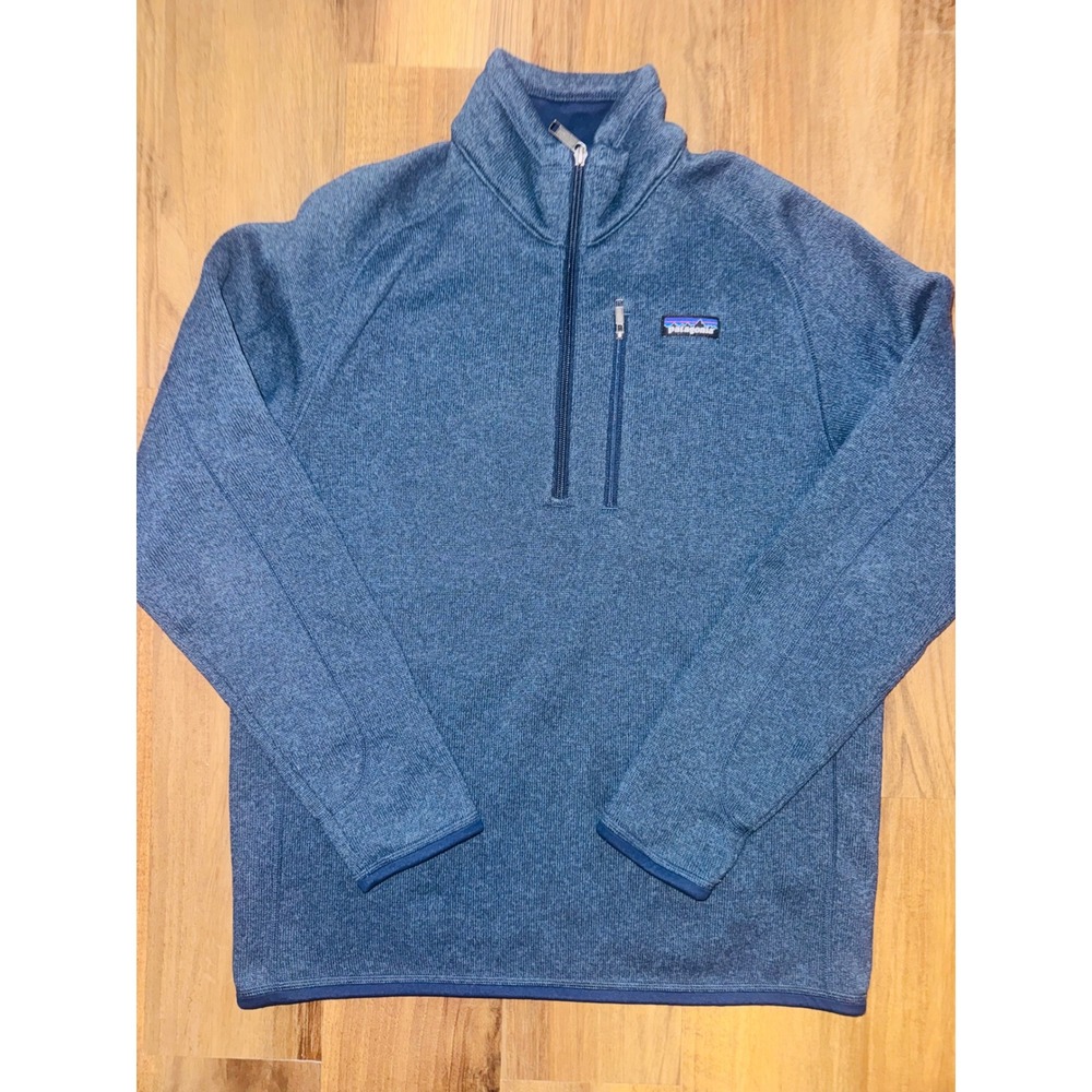 Patagonia Better Sweater Mens Medium Blue 1/4 Zip Fleece Pullover Jacket